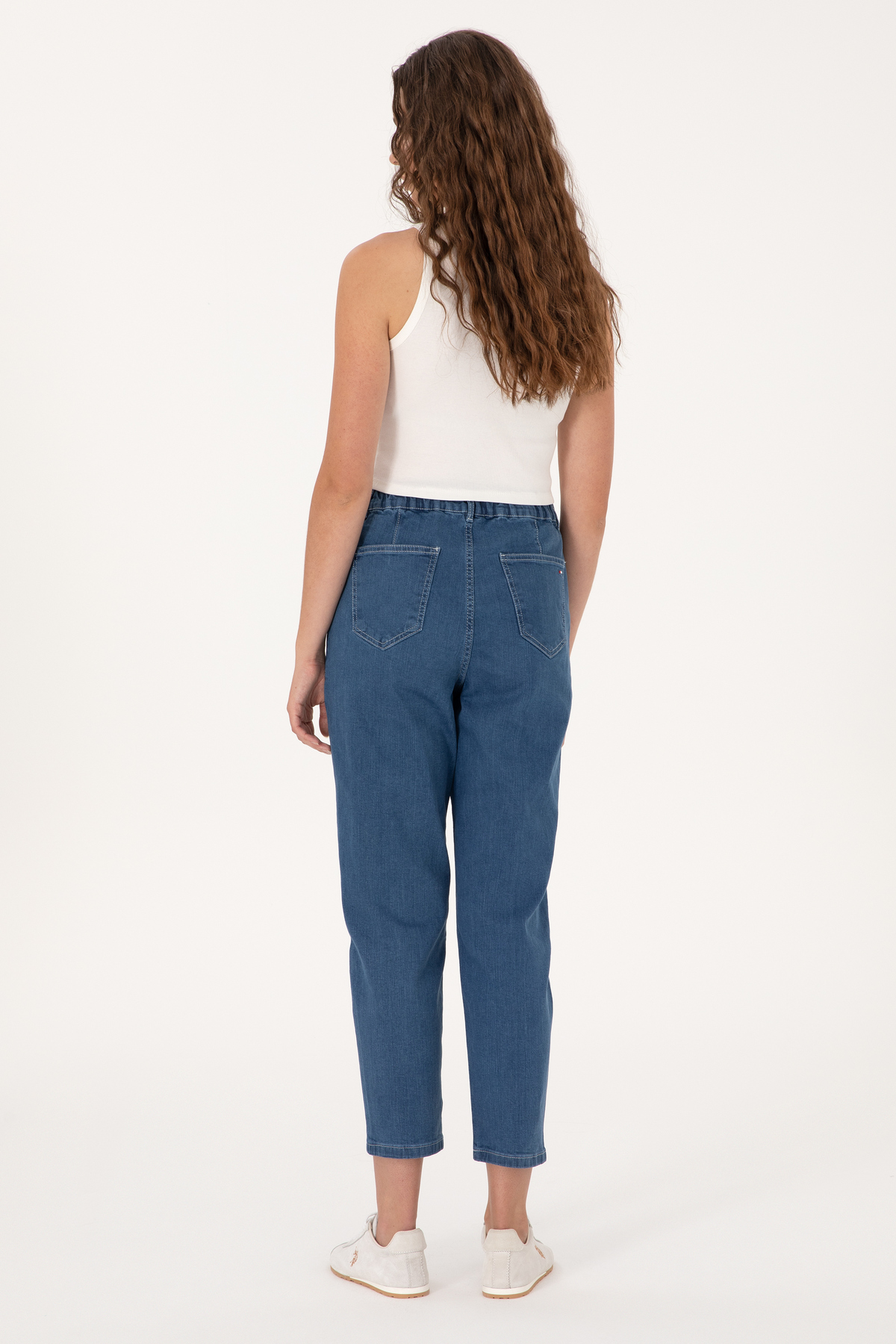 U.S. Polo Assn.  Kadın Açık Mavi Carrot Fit Jean Pantolon 50308382-DN0021 - Görsel 4