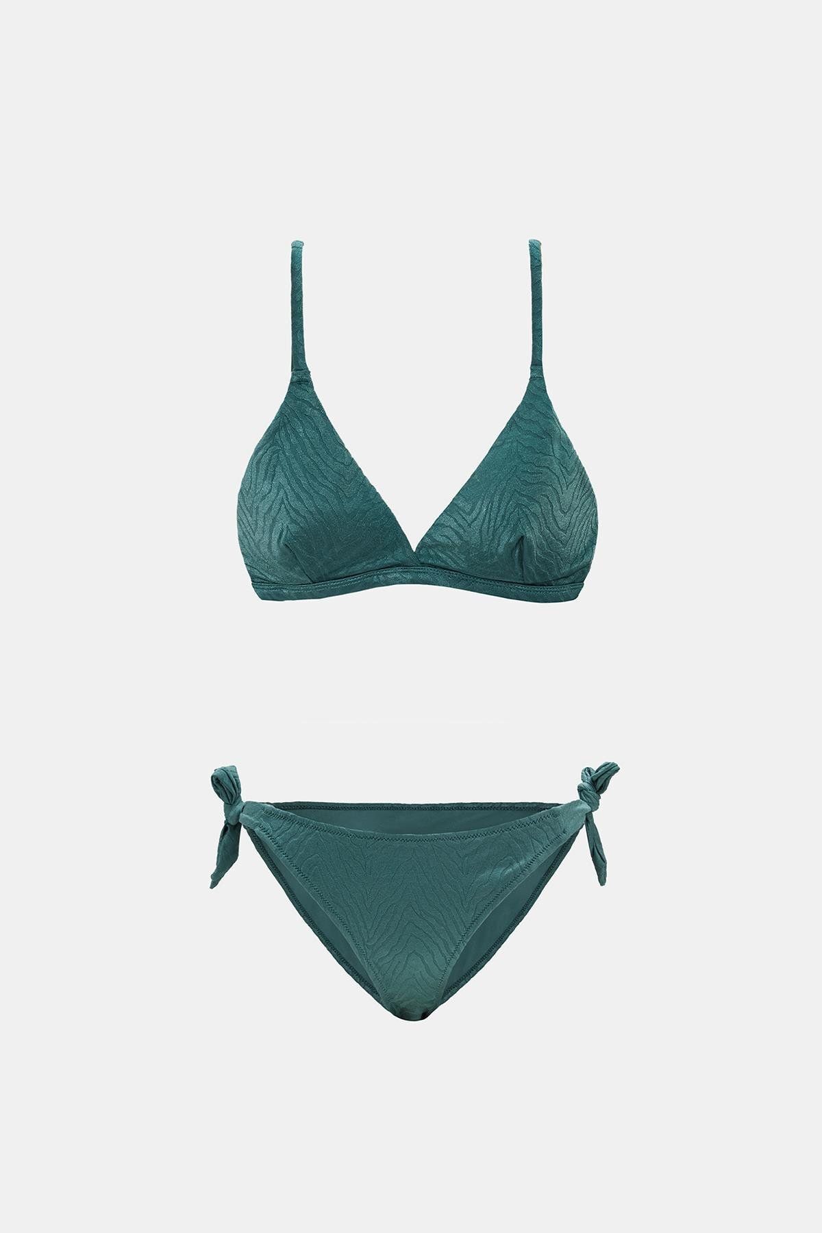 Amarelle-Bali Green Triangle Bikini Set with Pads Without Padding 1