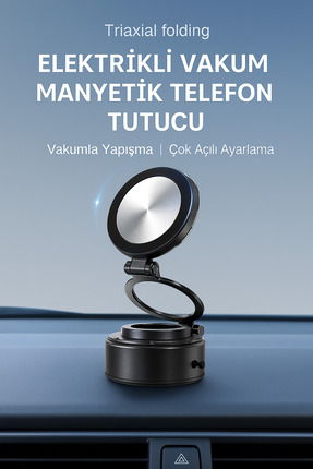 Qifit Vakumlu Elektrikli 3 Hareketli Araç Tutacağı 360 Derece