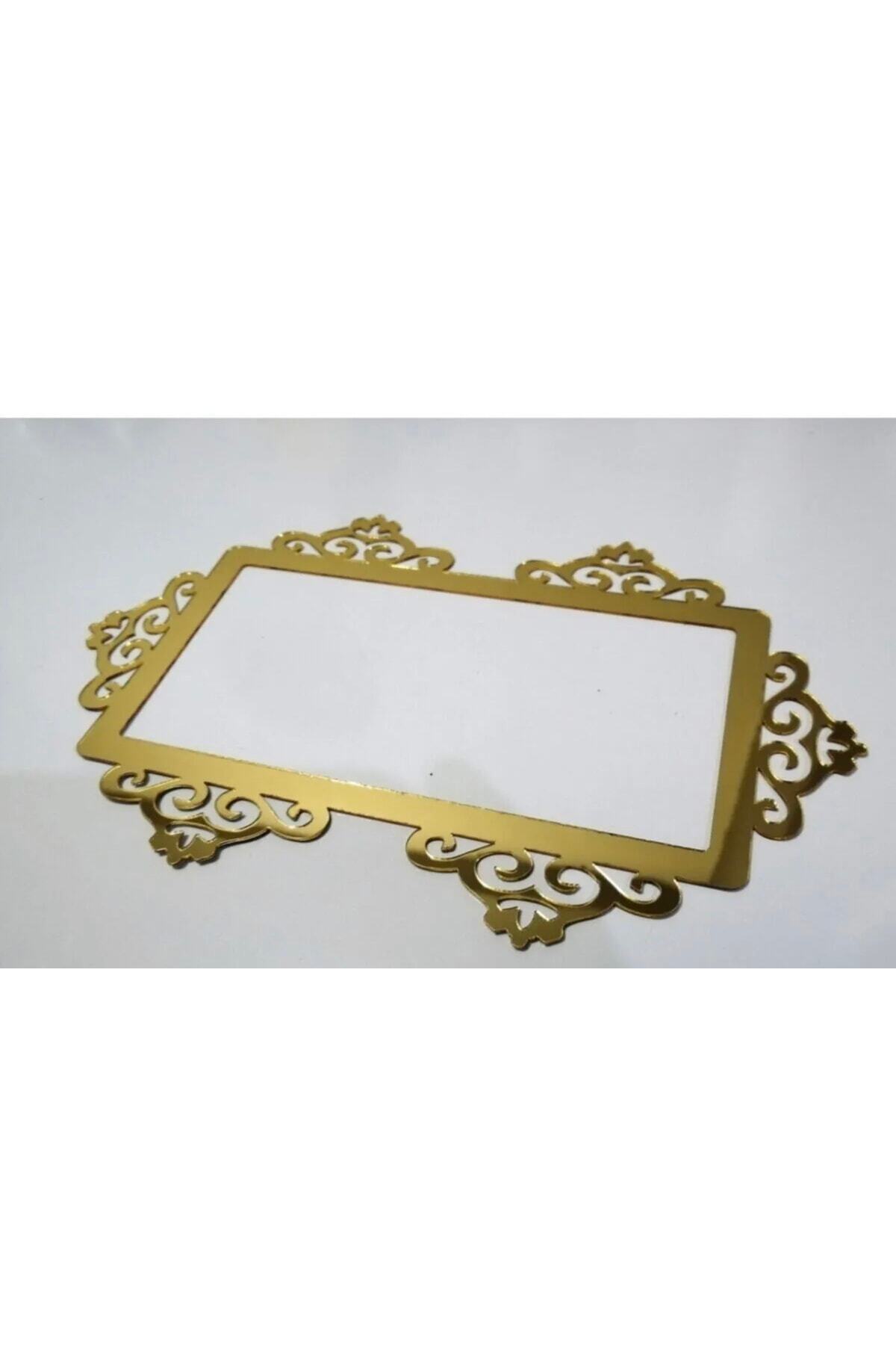 Double Socket Frame Gold Mirrored 1pc