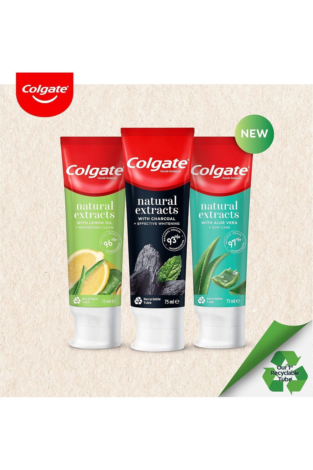 Colgate-T.p 75 ml Natural Extracts Radint White (21653) --- Colgate Toothpaste Radint White Blue 75 ml 3
