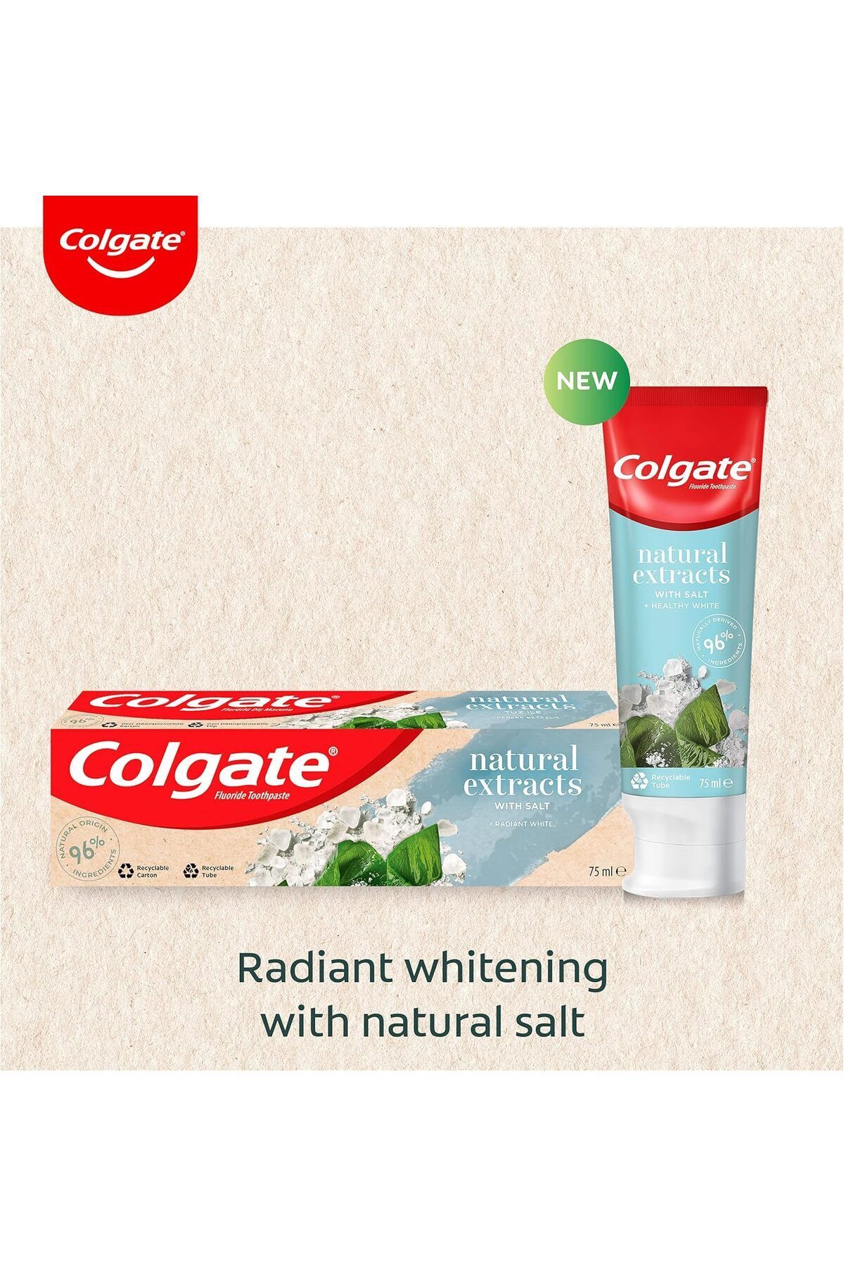 Colgate-T.p 75 ml Natural Extracts Radint White (21653) --- Colgate Toothpaste Radint White Blue 75 ml 4