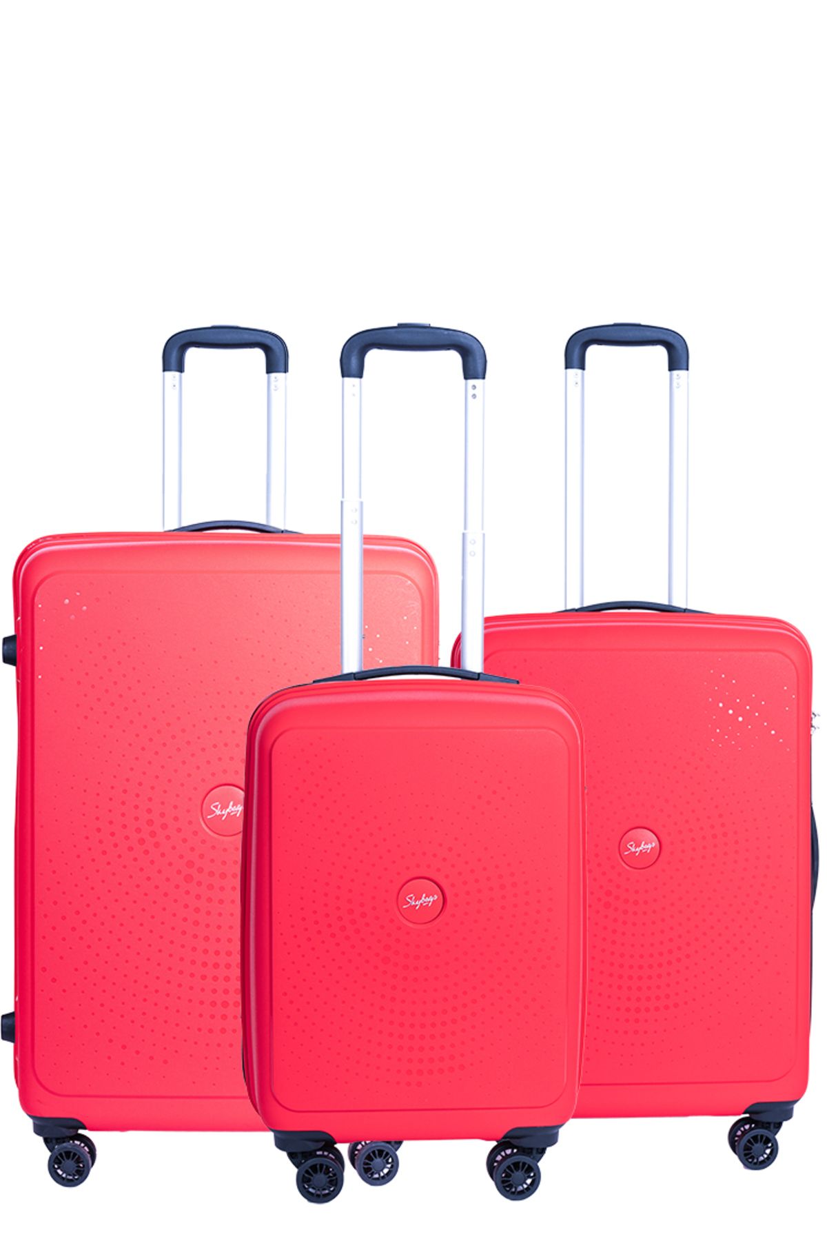 Skybags-Set of 3 Luggage Trolley| Hardcase PP Material| 3-Digit Combination Lock-28/24/20- Red 1