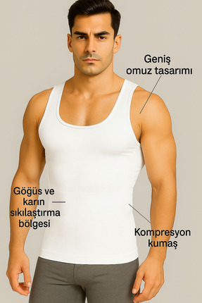 yumuhome Erkek Korse. Erkek korse Atlet. Göbek gizleyen korse atlet. Slim fit...