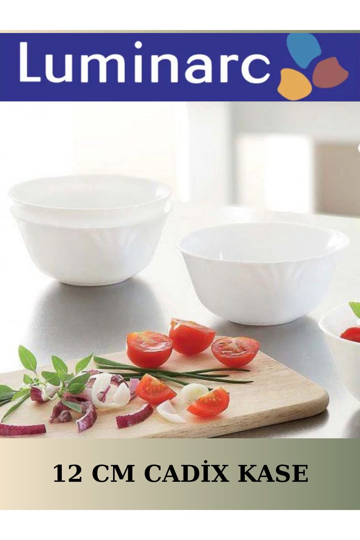 Luminarc-Cadıx Tempered White 12 Cm-6 Pieces-Multi-Purpose Bowl/Set for 6 Persons (Soup-Salad-Milk Dessert). 7
