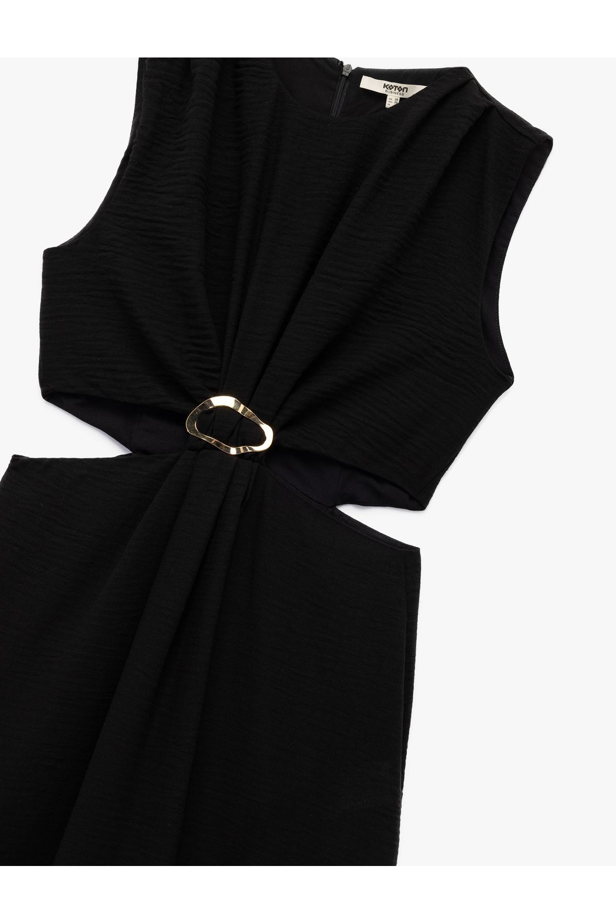 Koton-Rochie lungă fără mâneci, cu decolteu, cu accesorii, cu detaliu de fereastră 5