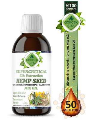 Gökçek Şifa Kenevir Tohumu Süperkritik Mix Yağı 50 ml (Hemp Seed Supercritica...