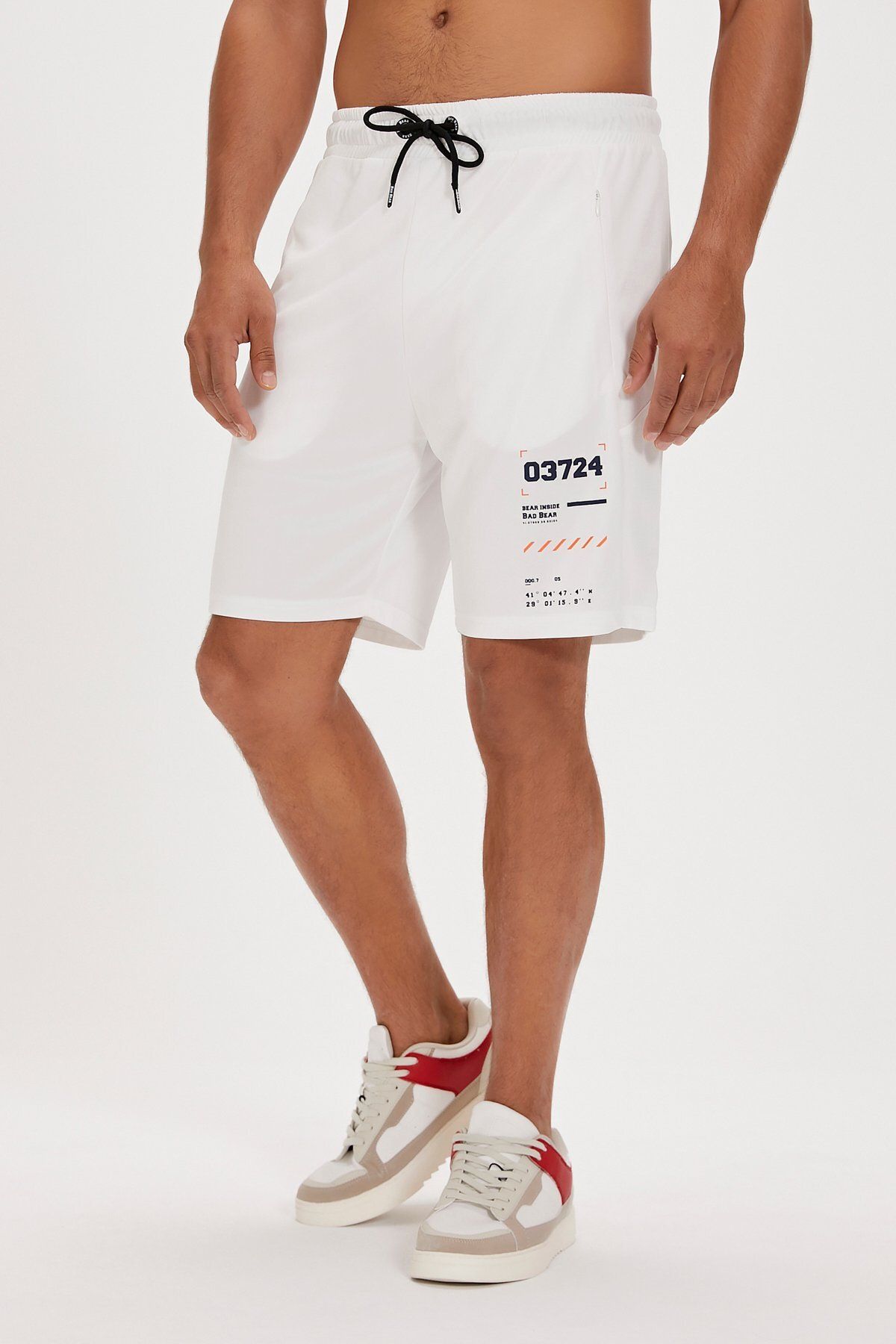 Bad Bear-Diego Men's White Shorts - Comfortable and Stylish Design 5