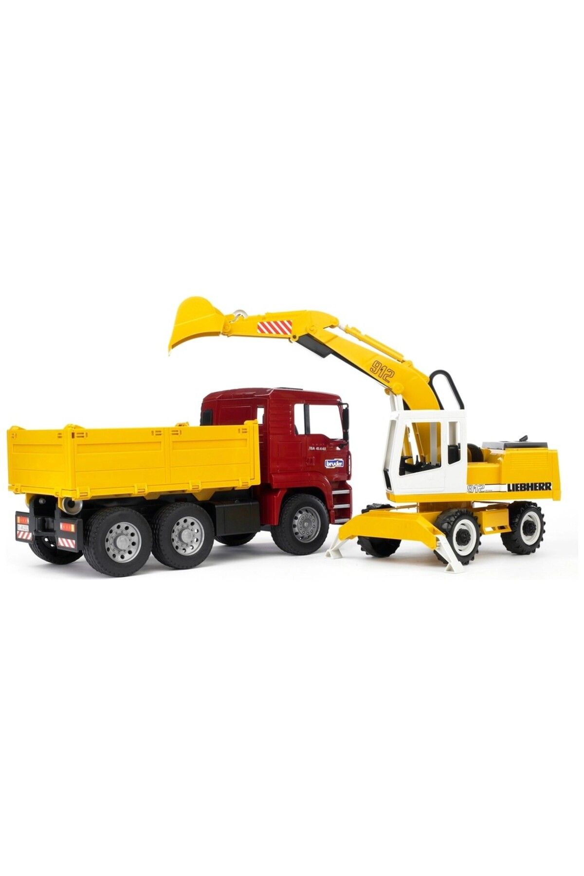 Bruder-Camion basculabil MAN cu excavator Liebherr - Bruder 02751 6