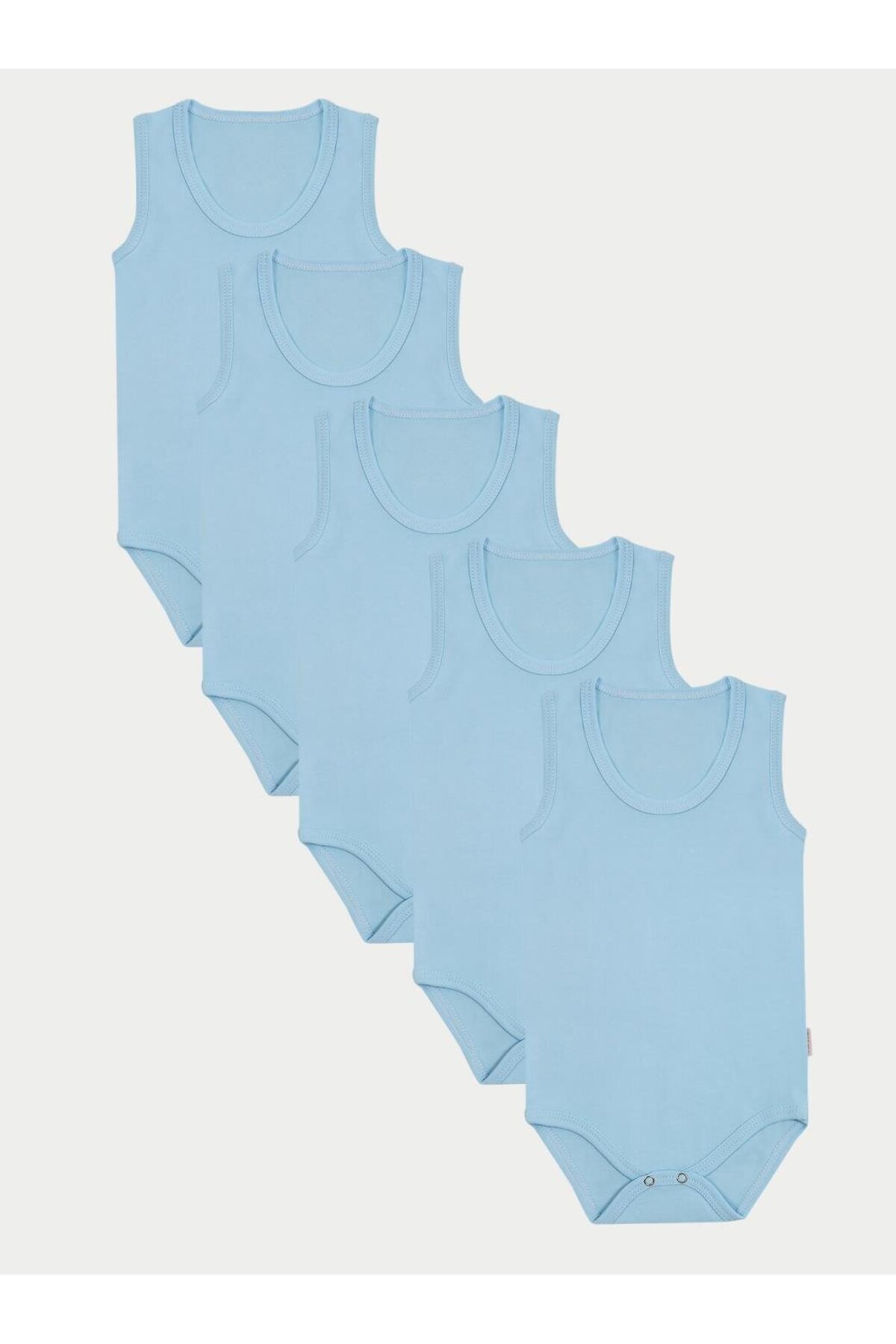 vitmo 5'li Bebek Askılı Çıtçıtlı Body %100 Organik Pamuk fotoğrafı 2 (önizleme)