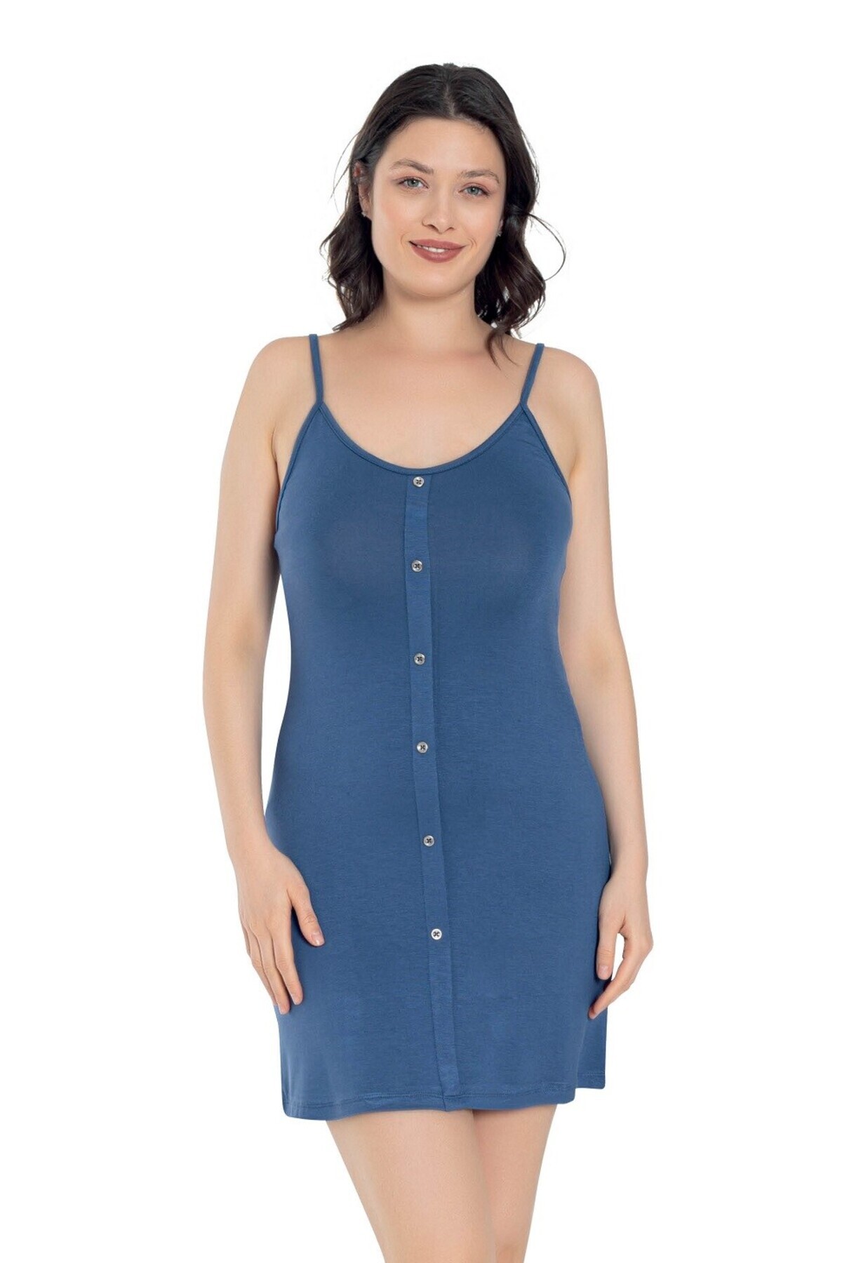 Cotpark 18257 İP ASKILI DÜĞMELİ GECELİK