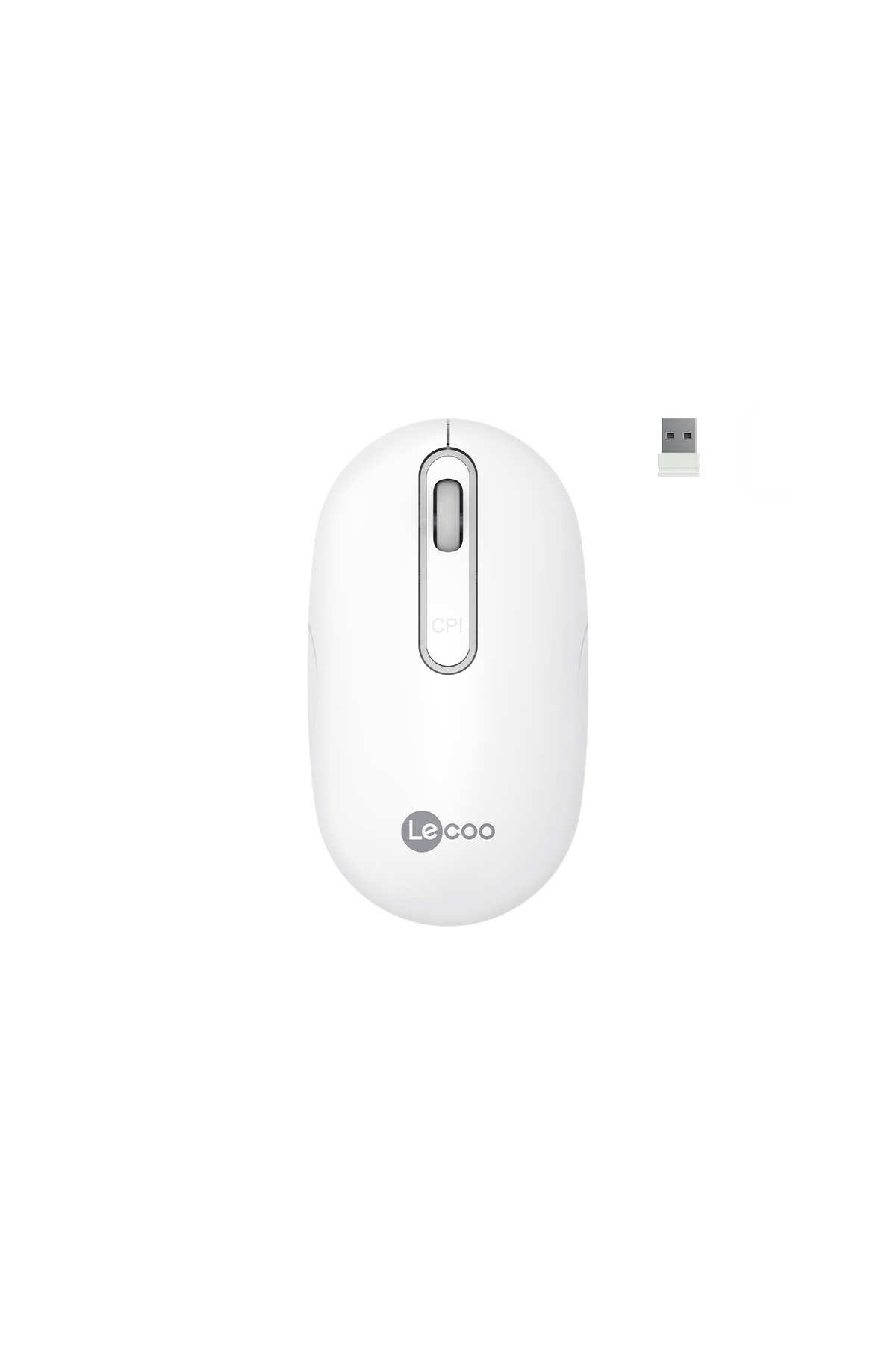 Ws207 Wireless 1600dpi 4 Key Silent Rechargeable Compact Optical Mouse White