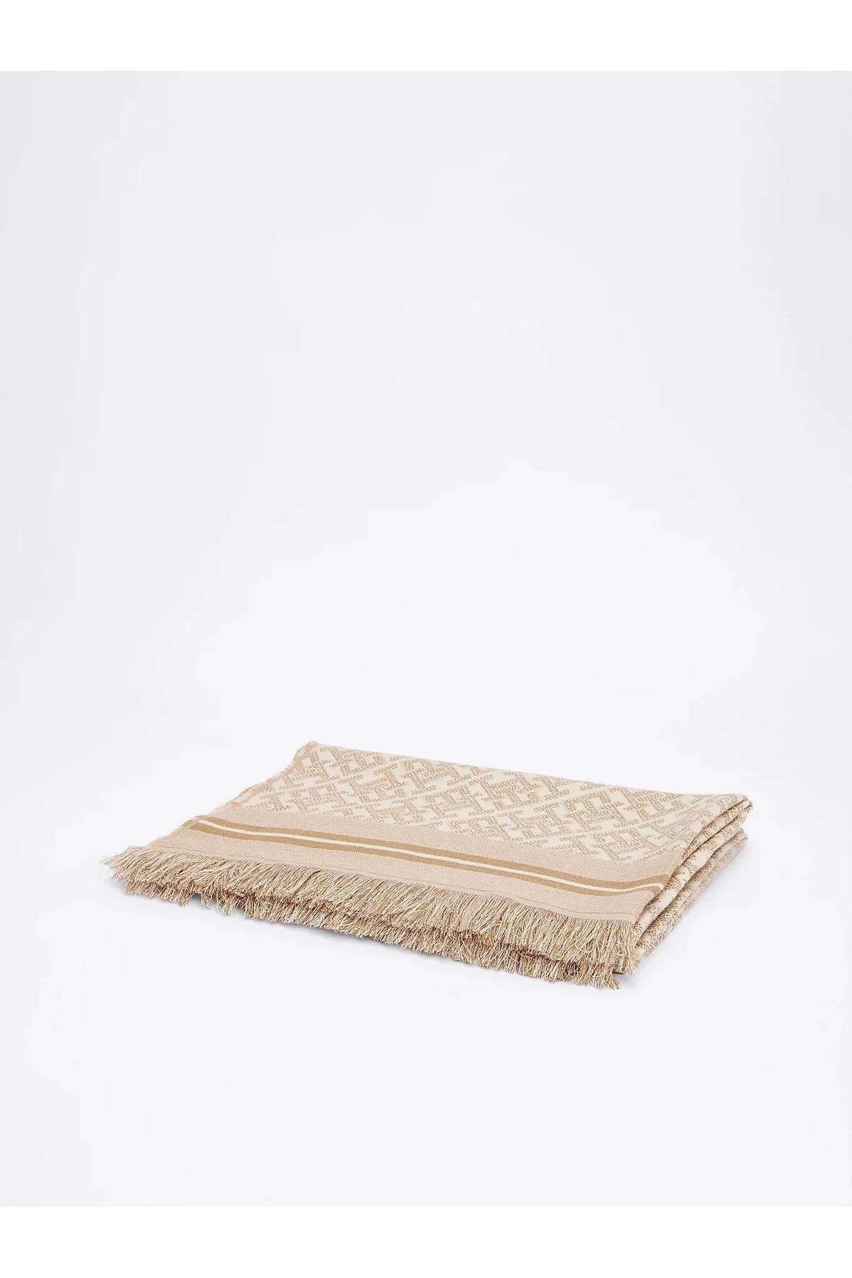 Tommy Hilfiger-Women's Monoplay Jacquard Scarf (Gelastopat) Cream 4