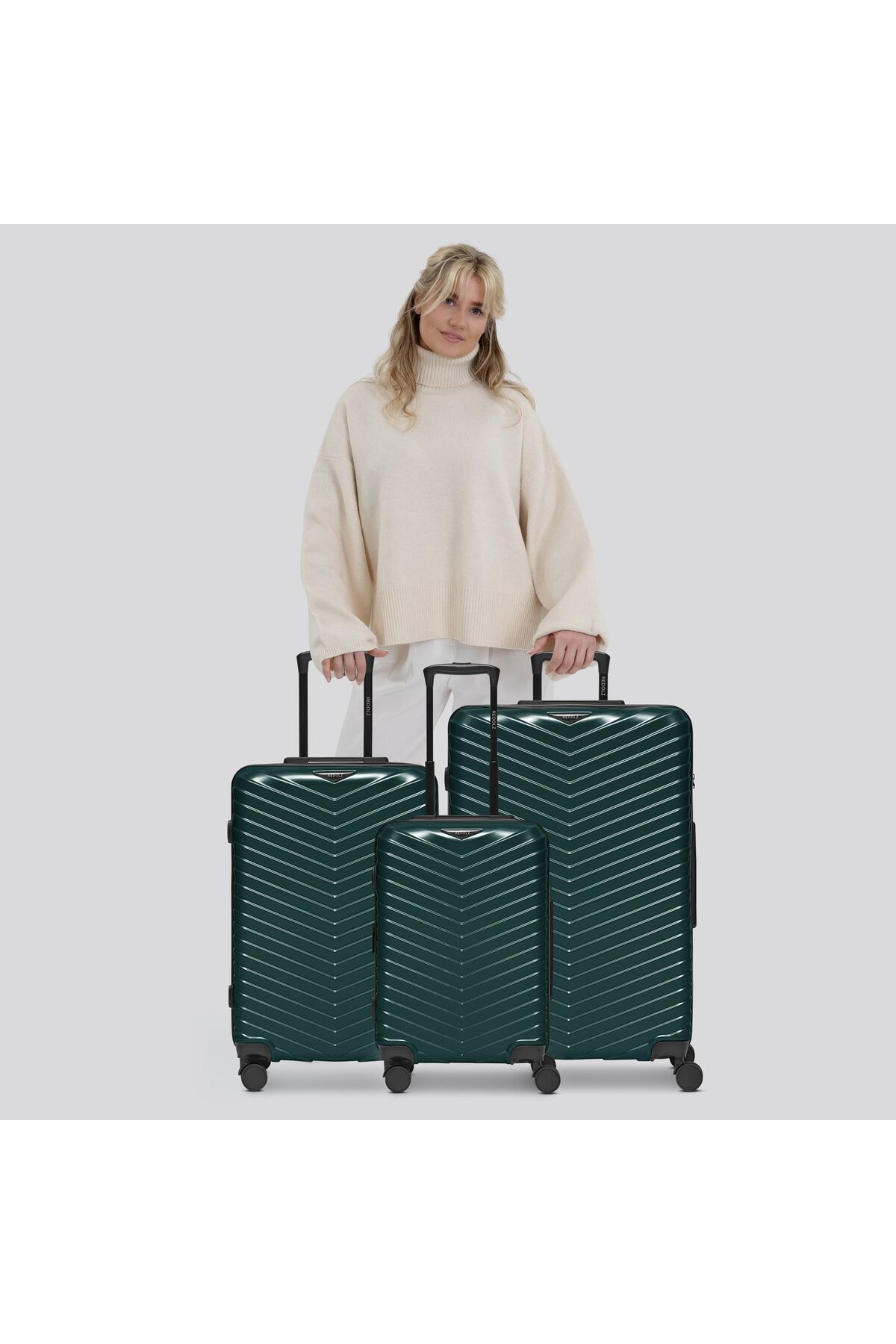 REDOLZ-Essentials 18 4 wheels Suitcase set 3-piece with expansion pleat 8