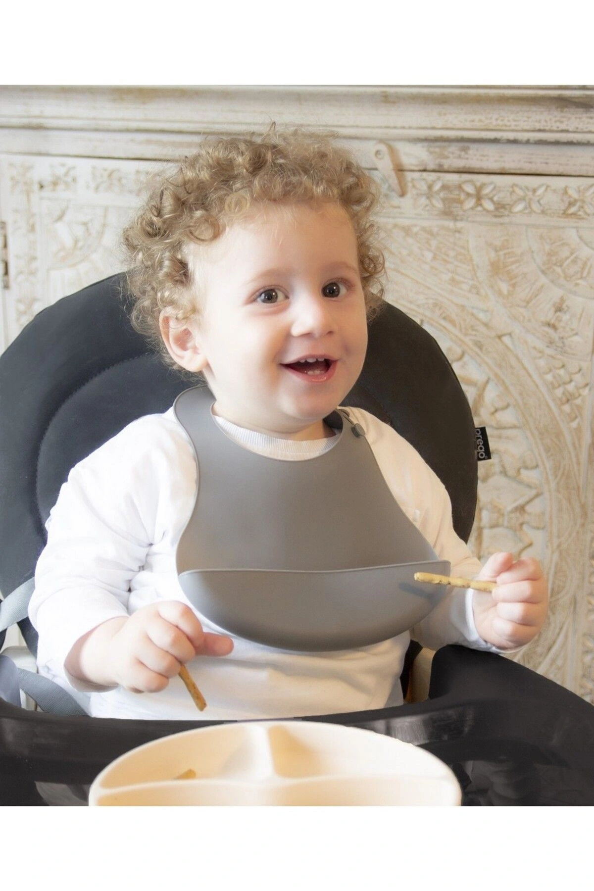 Babyjem 718 Mini Silikon Önlük Gri fotoğrafı 7 (önizleme)