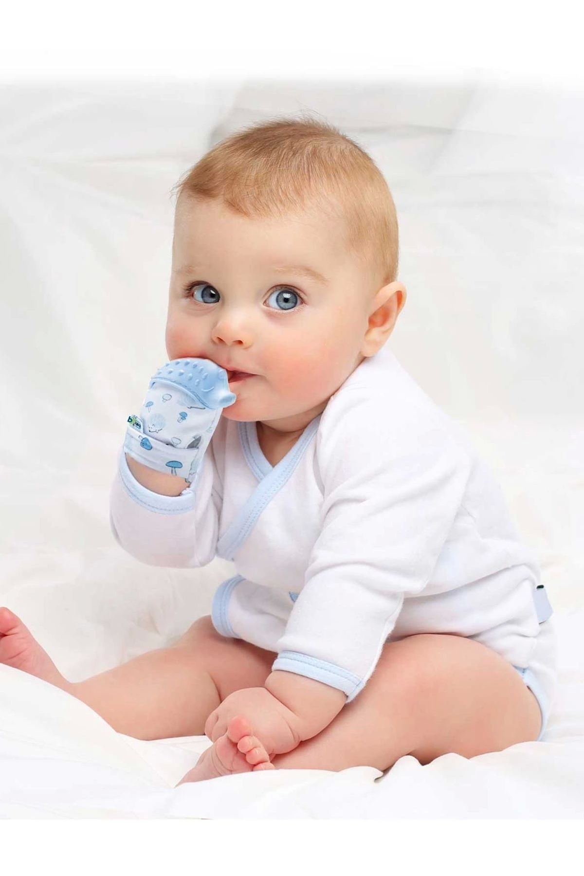 Babyjem Hışırtılı Silikon Diş Kaşıyıcı Eldiven Kirpi - Ekru fotoğrafı 2 (önizleme)