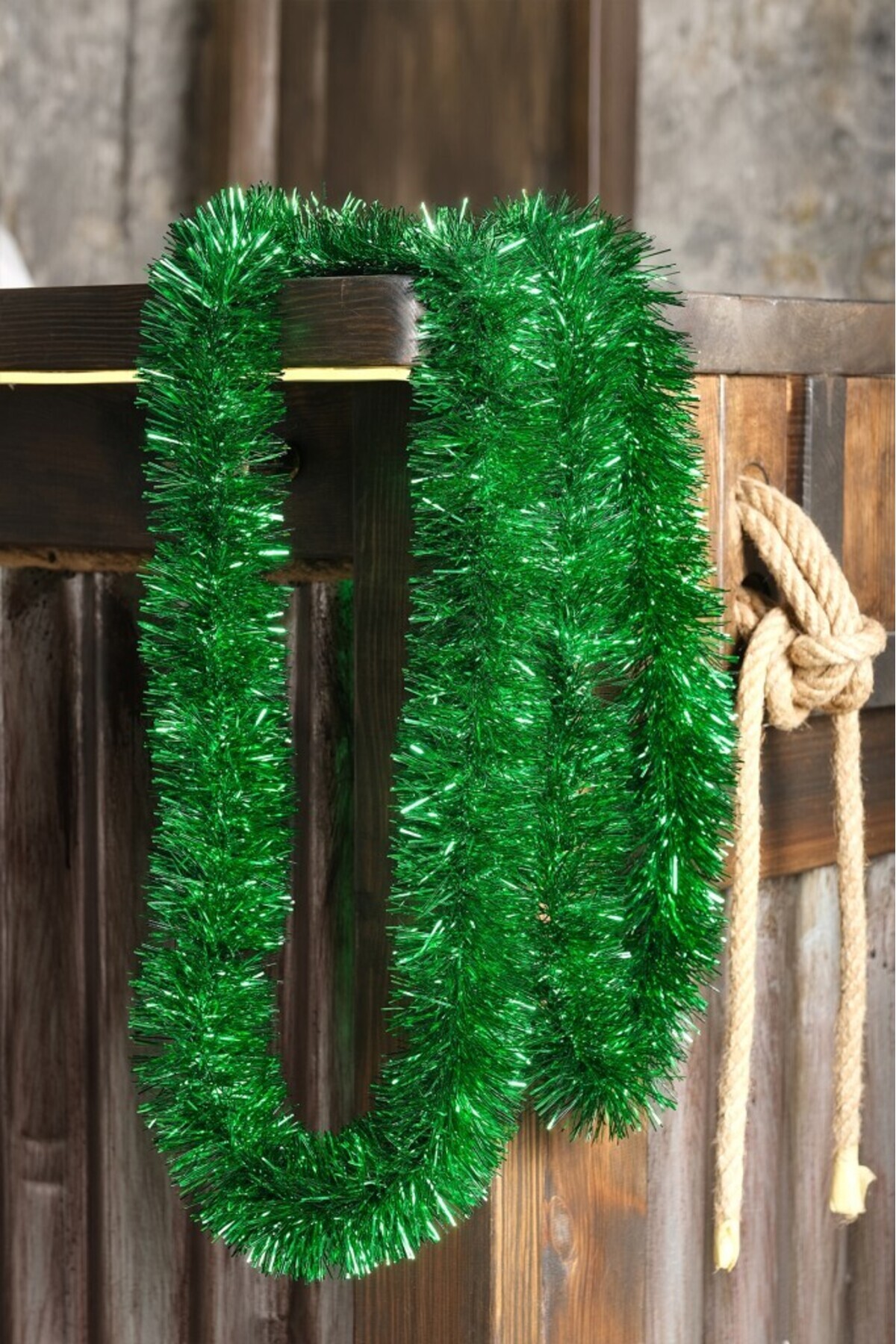 BeySüS Yılbaşı Çam Ağacı Süsü Sim 2 m Yeşil