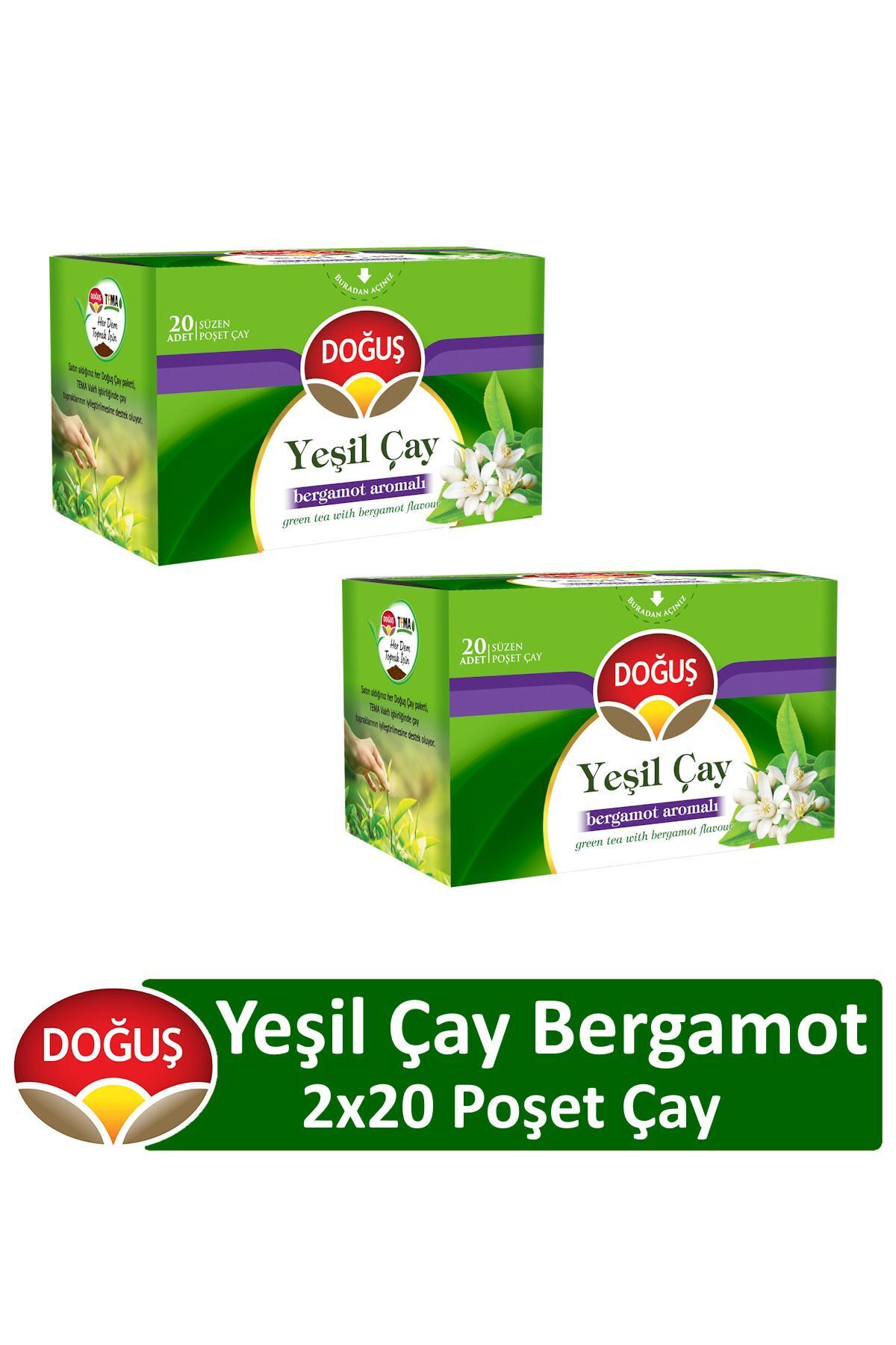 Doğuş Bergamot Yesil Cay 20'li X 2 Adet
