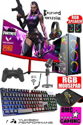 DMC Nx49 (GTA 5) I5 3470,16GB RAM,512GB SSD,4GB GT740,24''100Hz Curved Oyuncu...