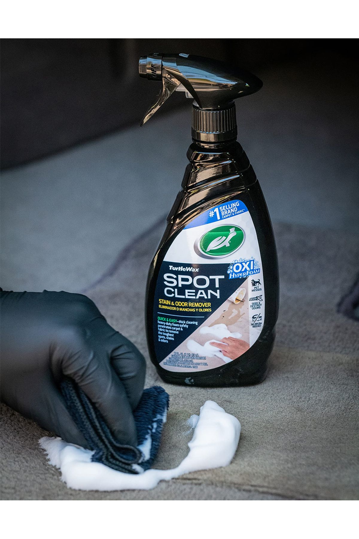 Turtle Wax-Spot Clean Stain & Odor Remover 473ml – Carpet And Fabric Cleaner With Oxi Hyperfoam 3