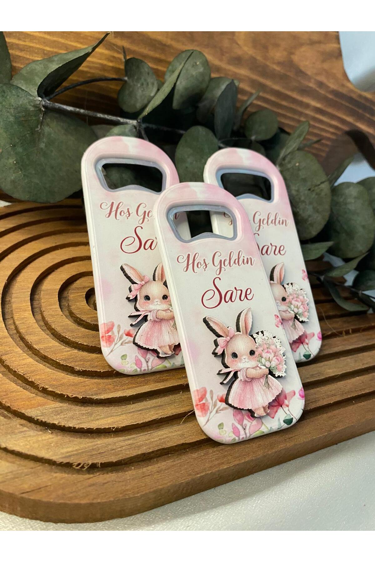 Gizem Graphic Tavşan Temalı Kız Bebek Açacak Magnet 20'li Paket fotoğrafı 4 (önizleme)