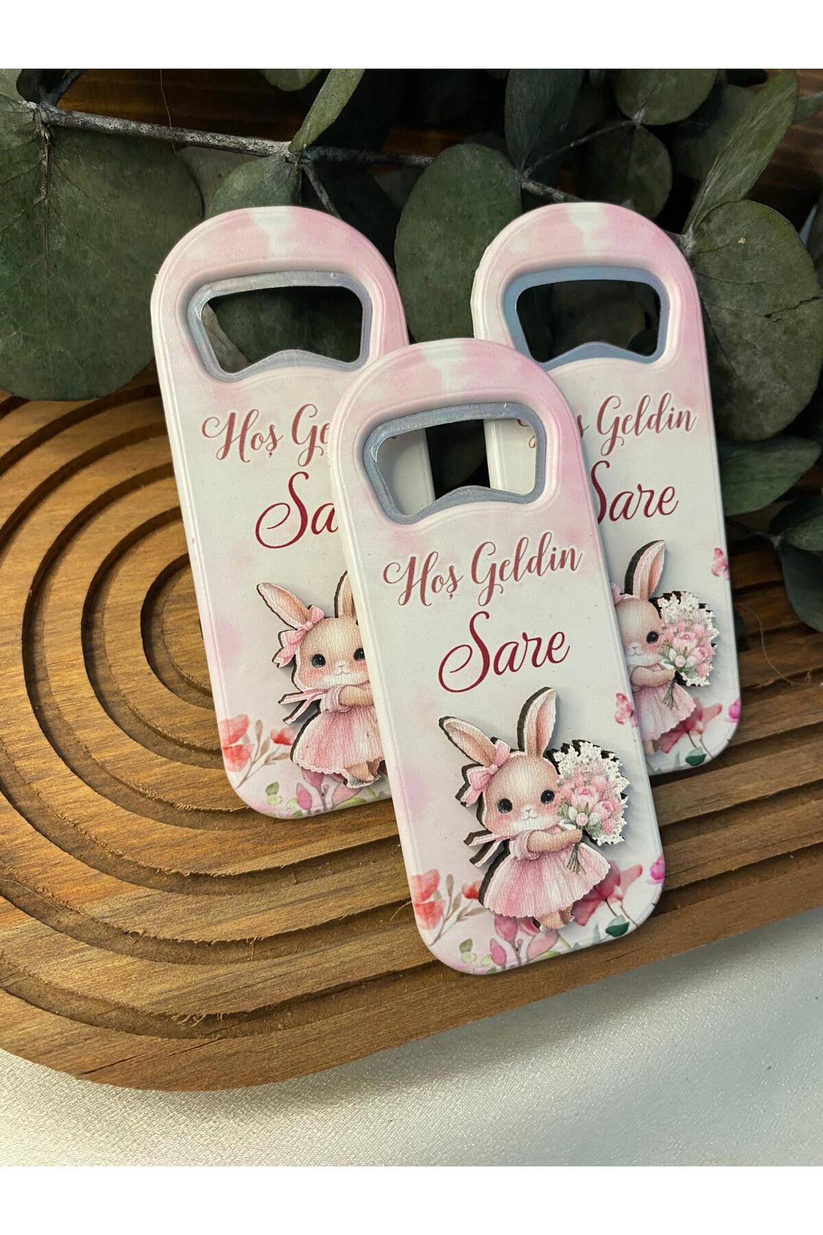 Gizem Graphic Tavşan Temalı Kız Bebek Açacak Magnet 20'li Paket fotoğrafı 3 (önizleme)
