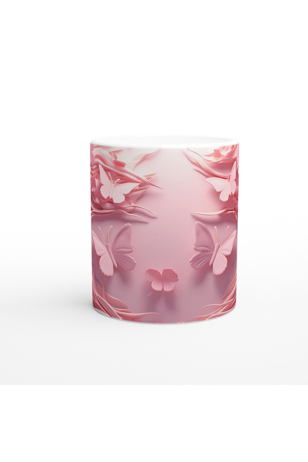 Luluyen-Pink Dreams Butterfly Themed Printed Mug 2