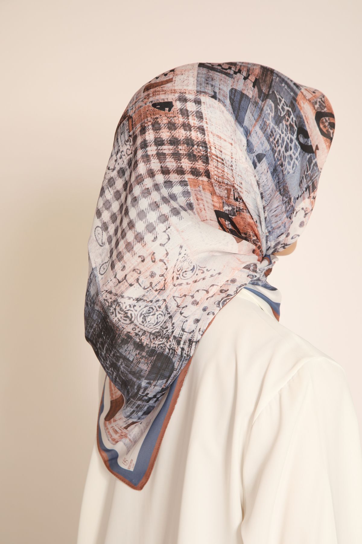 BERCHEM SCARF-Soft Modern Patterned Scarf – Plaid Pattern Combination 5