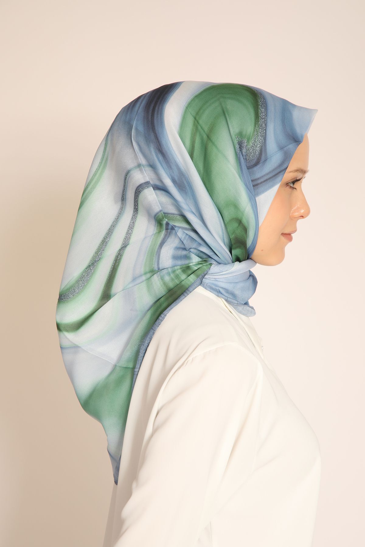 BERCHEM SCARF-Algasal Patterned Soft Scarf - Stylish and Eye-Catching Design 3