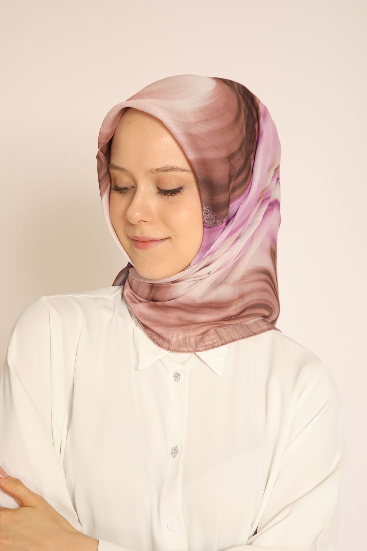 BERCHEM SCARF-Algasal Patterned Soft Scarf - Stylish and Eye-Catching Design 3
