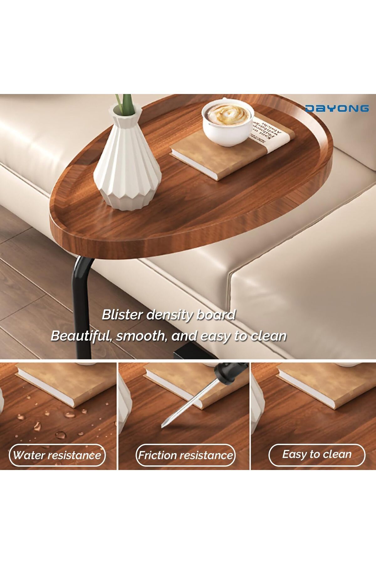 Türkiye-C-shaped End Table, Modern Creative Design Coffeee Table, Side Table For Couch, Sofa Snack Side Tabl 9