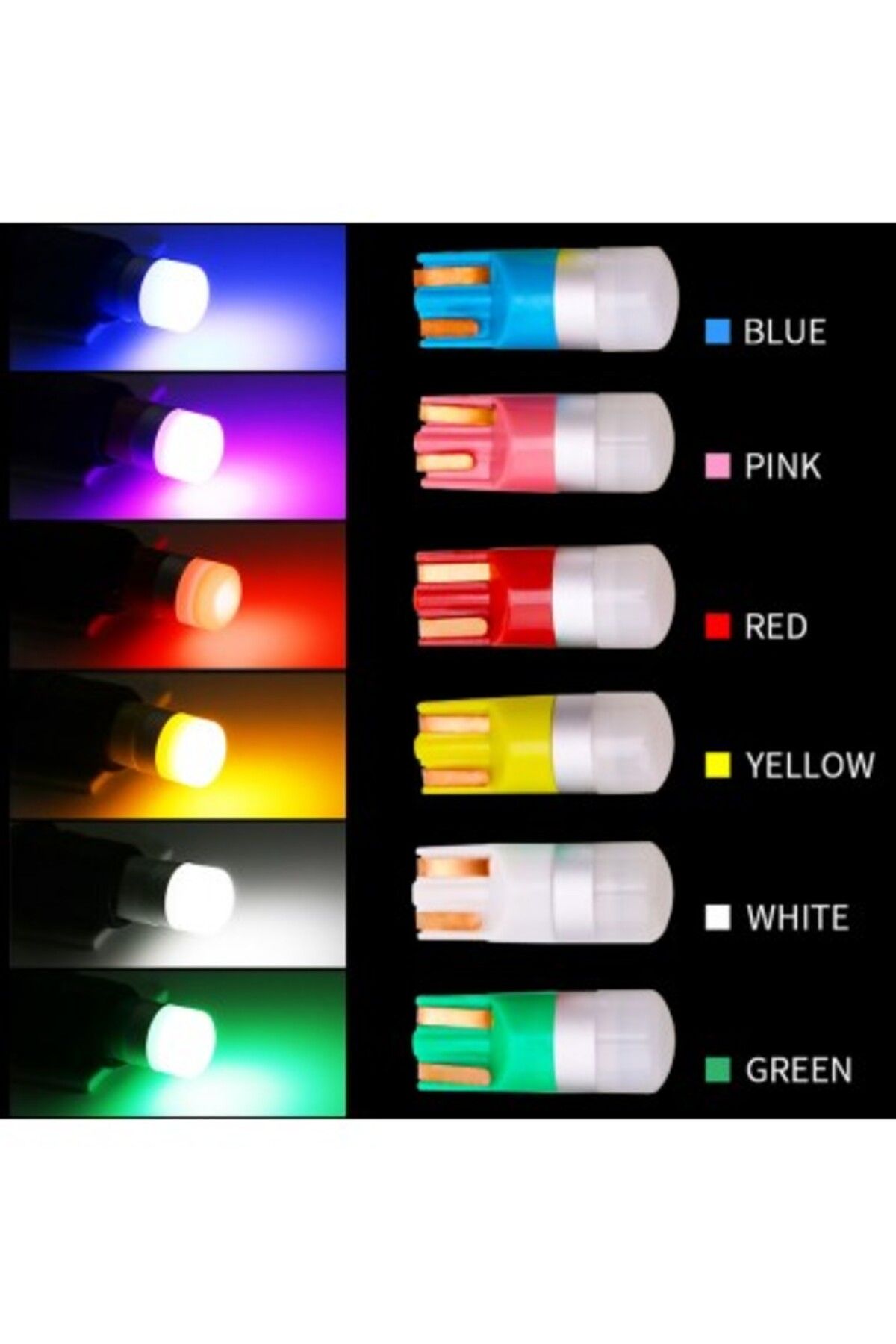 Xenon Bright-Car LED T10 (W5W) Green, Canbus, waterproof, 1 SMD 4