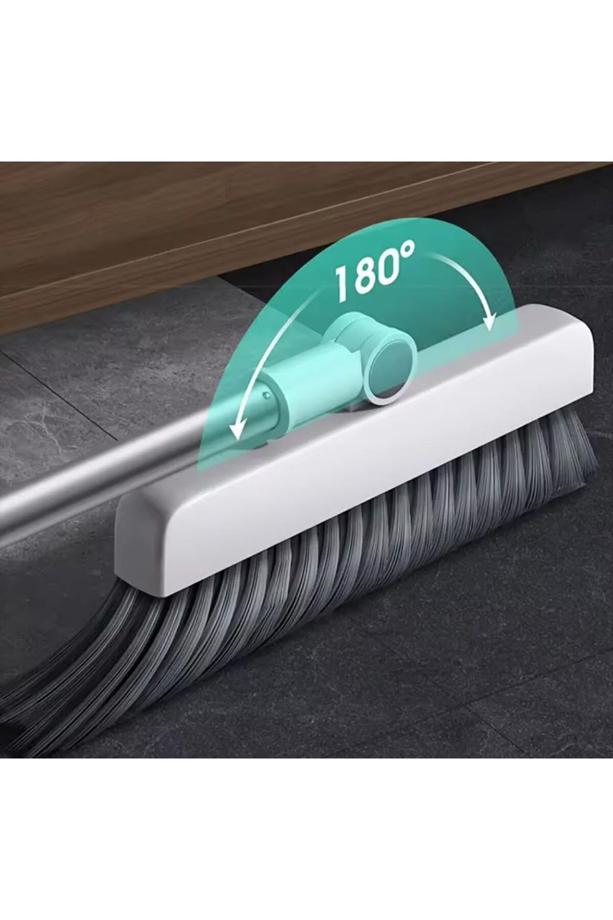 Cozy Nest-مجموعة مكنسة ومجرفة دوارة 180 درجة بمقبض طويل قابل للتعديل مع فرشاتين ناعمتين للغاية 8
