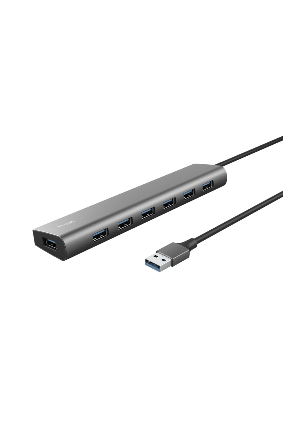 Trust-Hub Halyx , 7 porturi USB 3.2 Gen 1, material aluminiu, input USB- C, output USB-A 7, gri 3