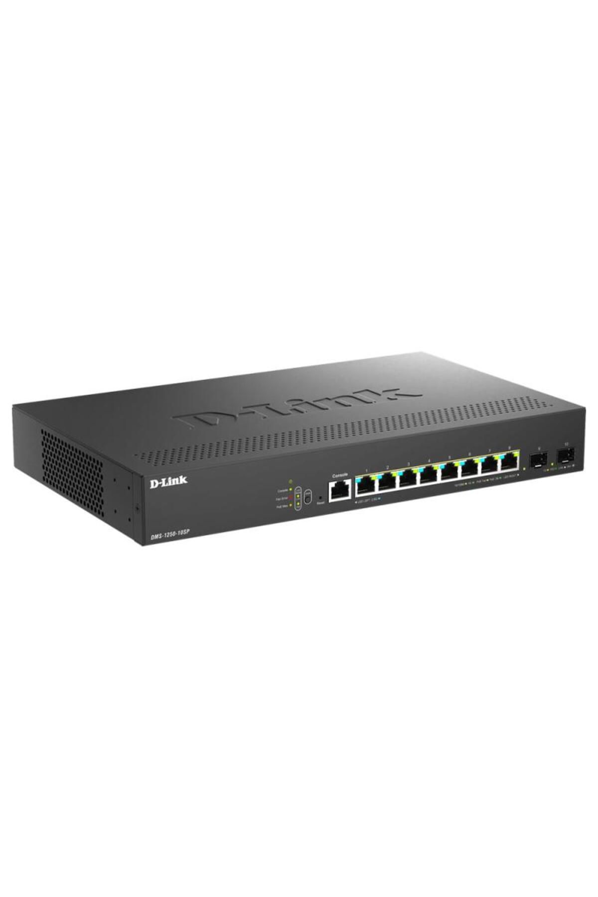 D-Link-Switch DMS-1250-10SP , 8 porturi Gigabit, 2 porturi SFP+, Protocol 802.1D STP 802.1s MST 3