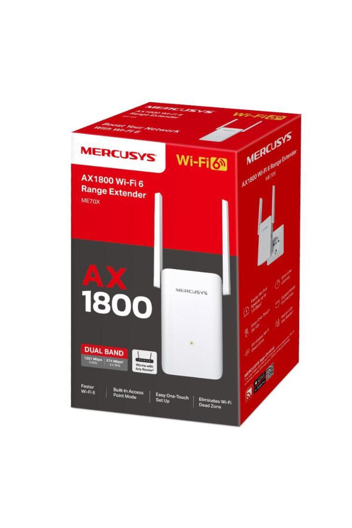 Mercusys-Ax1800 Wi-Fi Range Extender ME70X; Dual-Band, Standarde Wireless: IEEE 802.11a/n/ac/ax 3