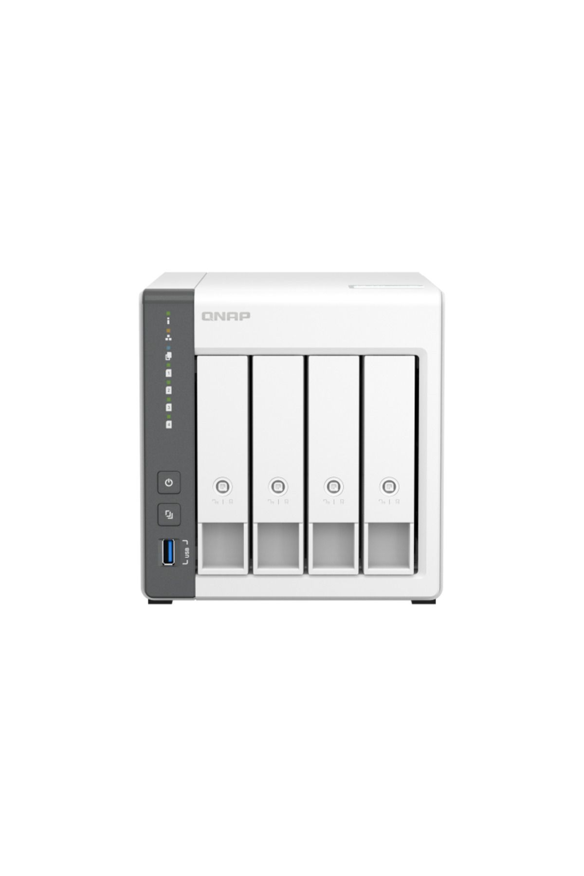 Qnap-NAS 262 4-Bay, CPU ARM 2.0GHz Quad core, RAM 4GB, HDD 2.5/3.5 SATA 6Gbps (not included), LA 3
