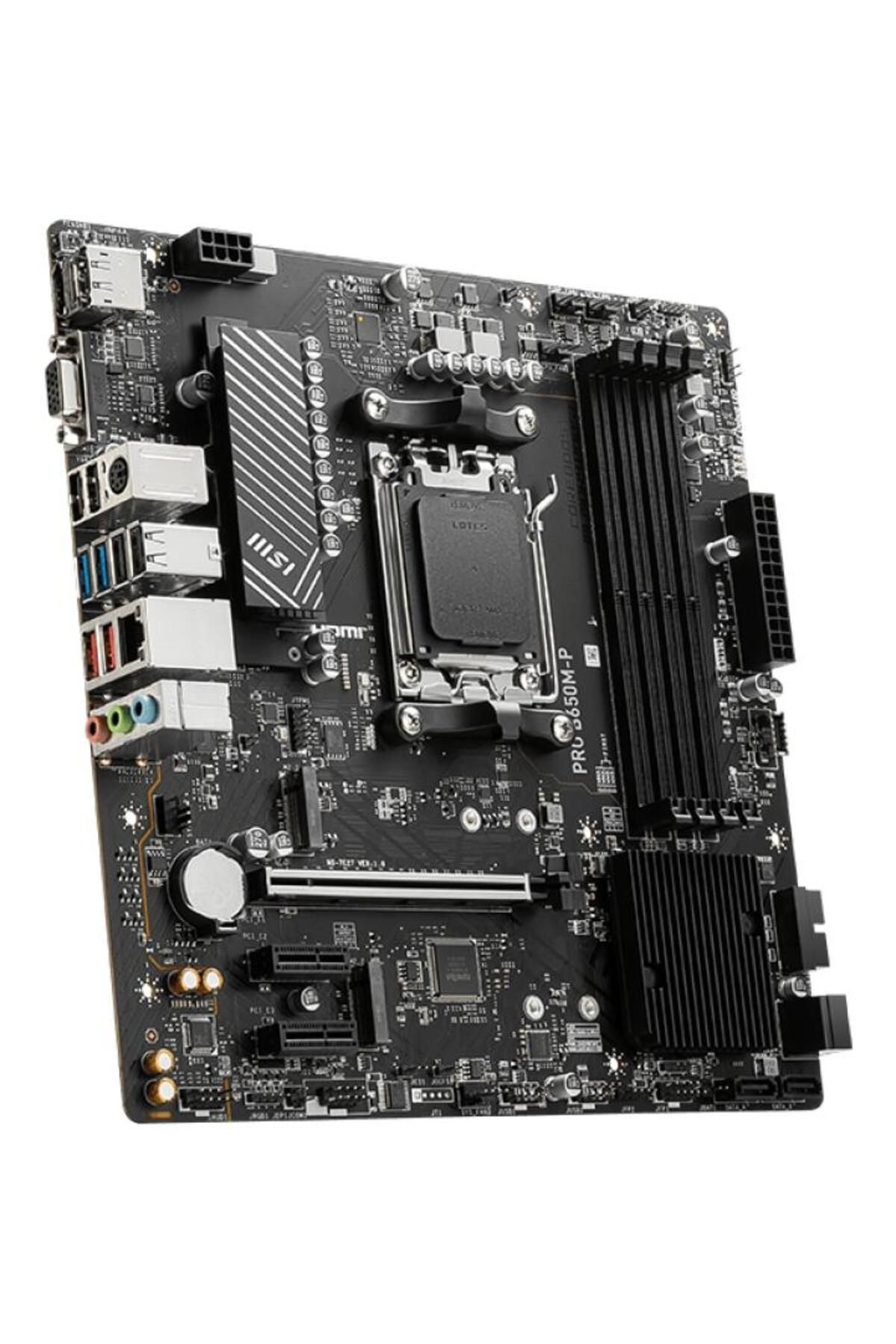 MSI-Placa de Baza PRO B650M-P AM5, 4x DDR5, 1x HDMI 1x DP 1x VGA, 1x PCIE x16 2x PCIE x1, 2x M. 3