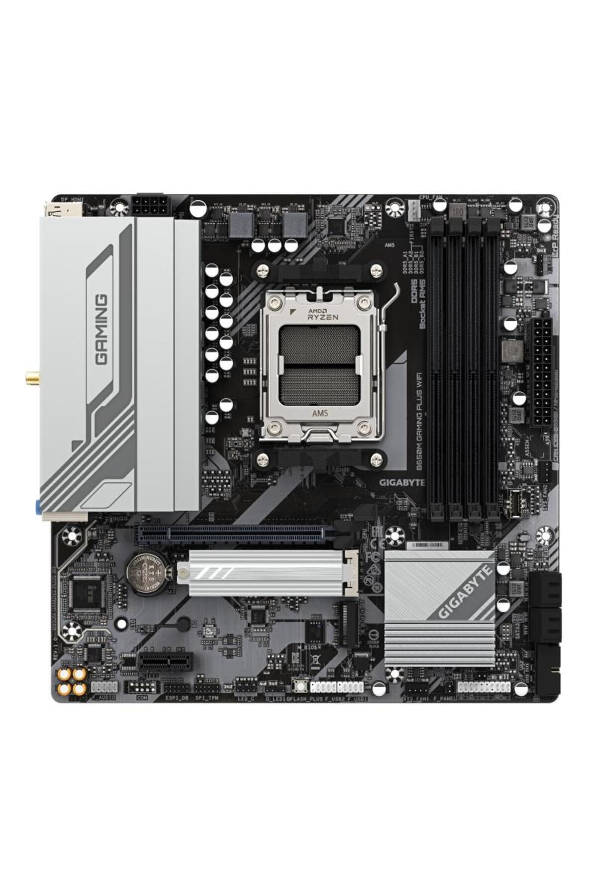 Gigabyte-Placa de Baza B650M GAMING PLUS WIFI AM5, 4x DDR5, 2x DP 1x HDMI, 1x PCIE 4.0 x16 1x P 3