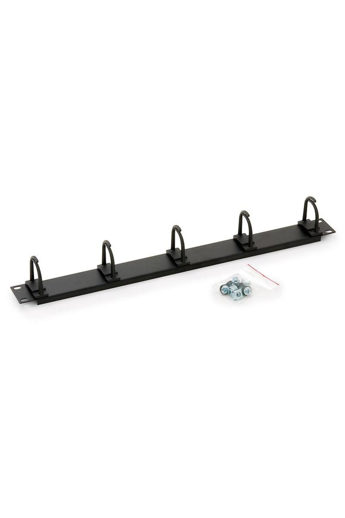 TRITON-Organizator cabluri orizontal 1U,5 x small click-in ring 35x30 mm 1