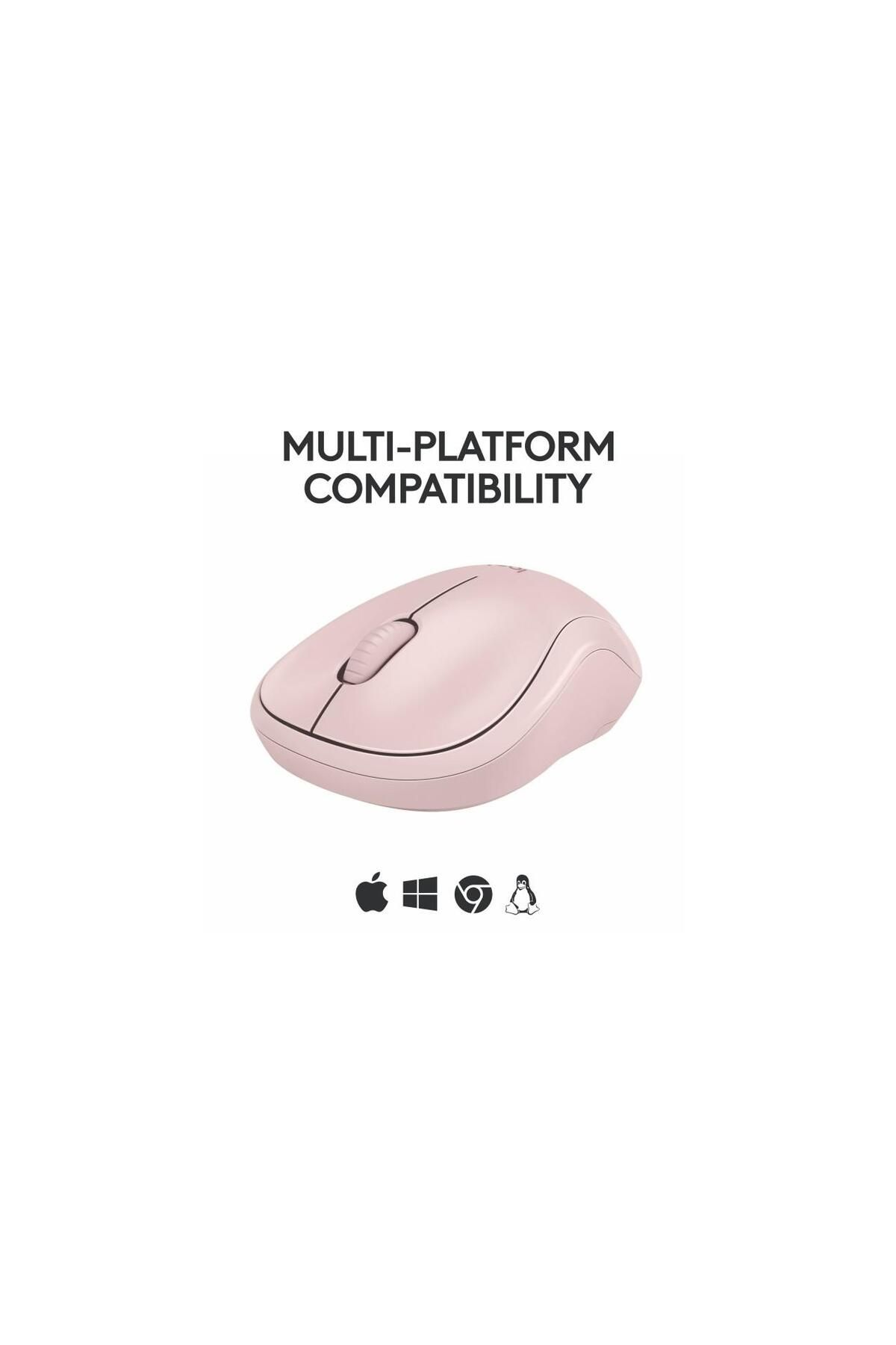 logitech-Mouse MK240 Silent Wireless, optical, Bluetooth interface, 1000 DPI resolution, pink 3