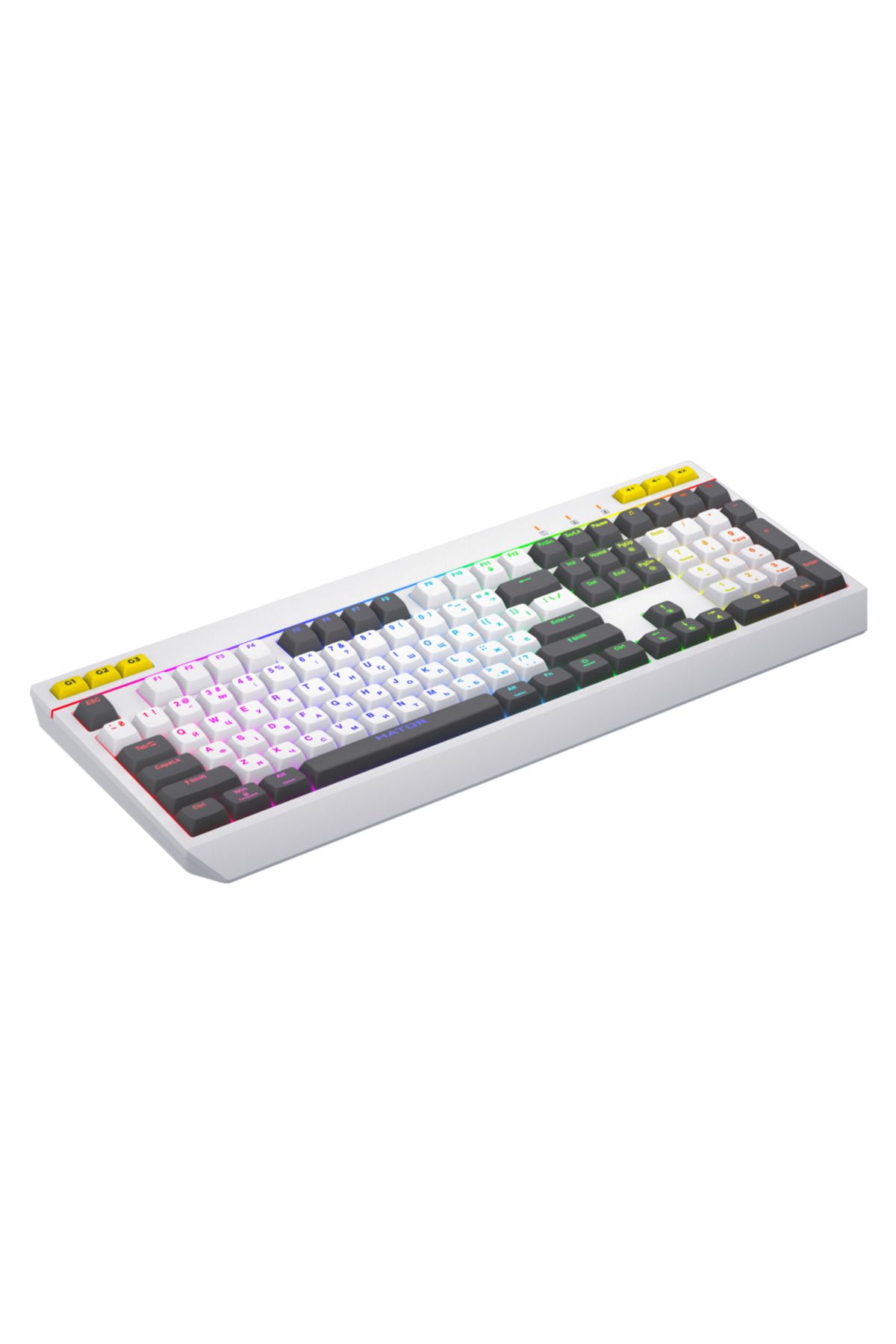 HATOR-Icefall wired mechanical keyboard, USB connectivity, 1000Hz polling rate, RGB lighting 3