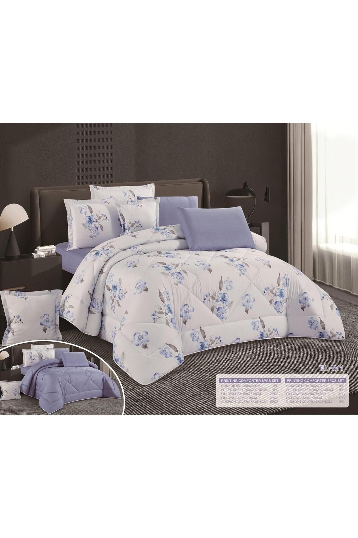 Moon-6 Pieces Double King Size Comforter Set, Soft and Comfortable, Double Pattern, Comforter Size 250x230 cm 1