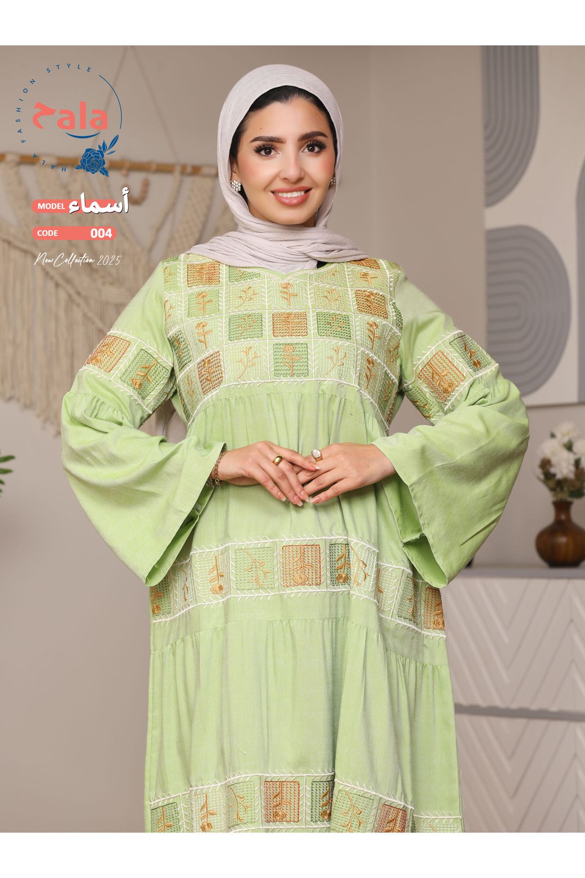Hala-Embroidered reception jalabiya made of light and soft linen fabric that gives you a feeling of comfort and freshness 1