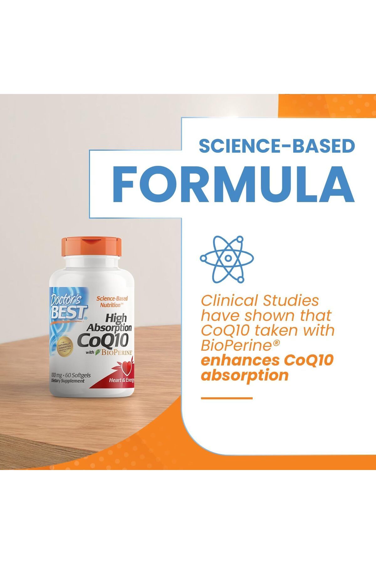 Doctor's Best-High Absorption CoQ10, 60 Softgels,with BioPerine, Important for the Creation of Energy 5