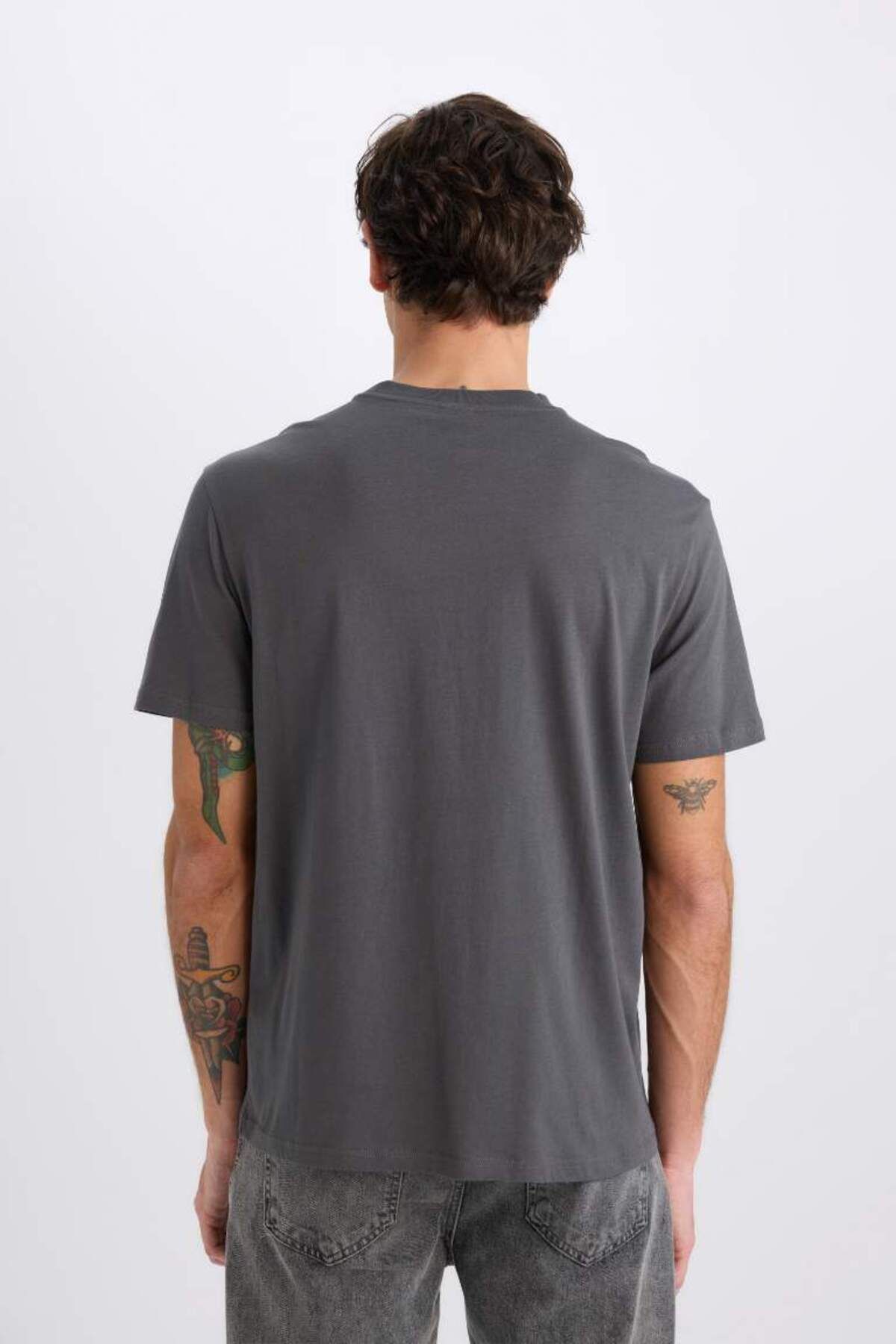 DeFacto-New Season 100% Cotton New Regular Fit Crew Neck Basic Plain Short Sleeve T-Shirt 6