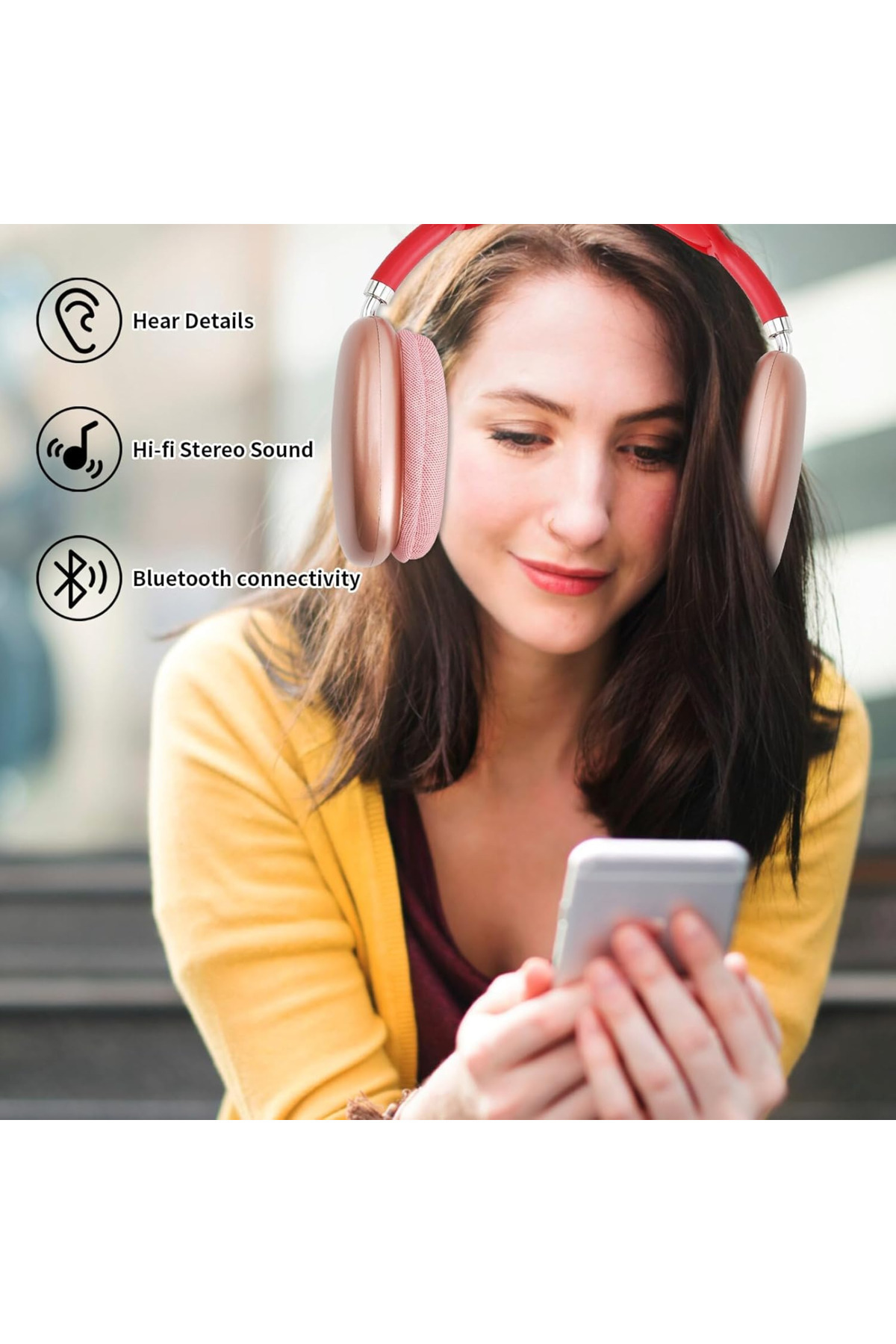 MACON-P9 Pro Max Bluetooth Headphones – Wireless Hi-fi Headset With Noise Cancelling & 30h Battery Jpo2583 7