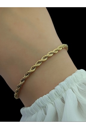 MODA Altın Rengi Burgu Zincir Bileklik