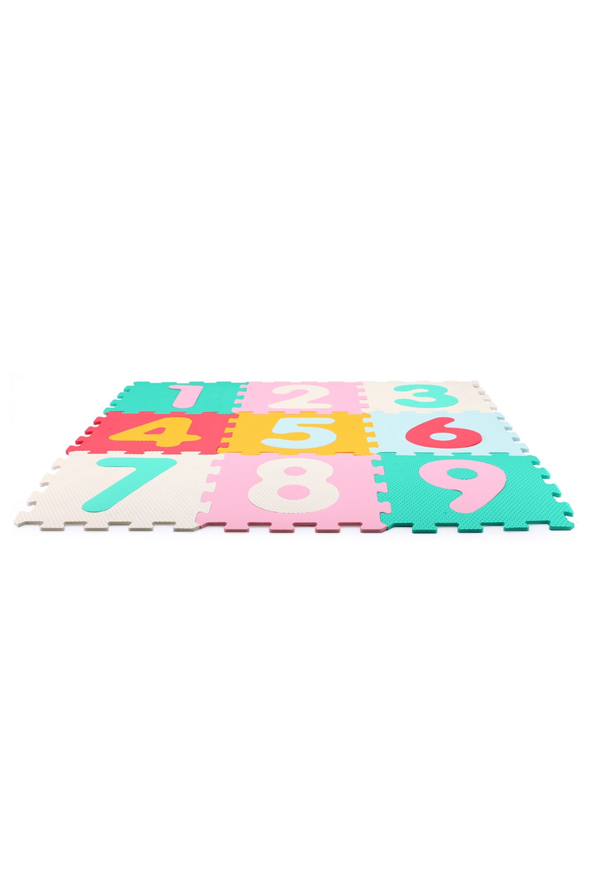 LUDIRO-Children's Puzzle Carpet with Numbers Mix 9 Pieces, EVA Foam Play Mat, Non-Slip 6