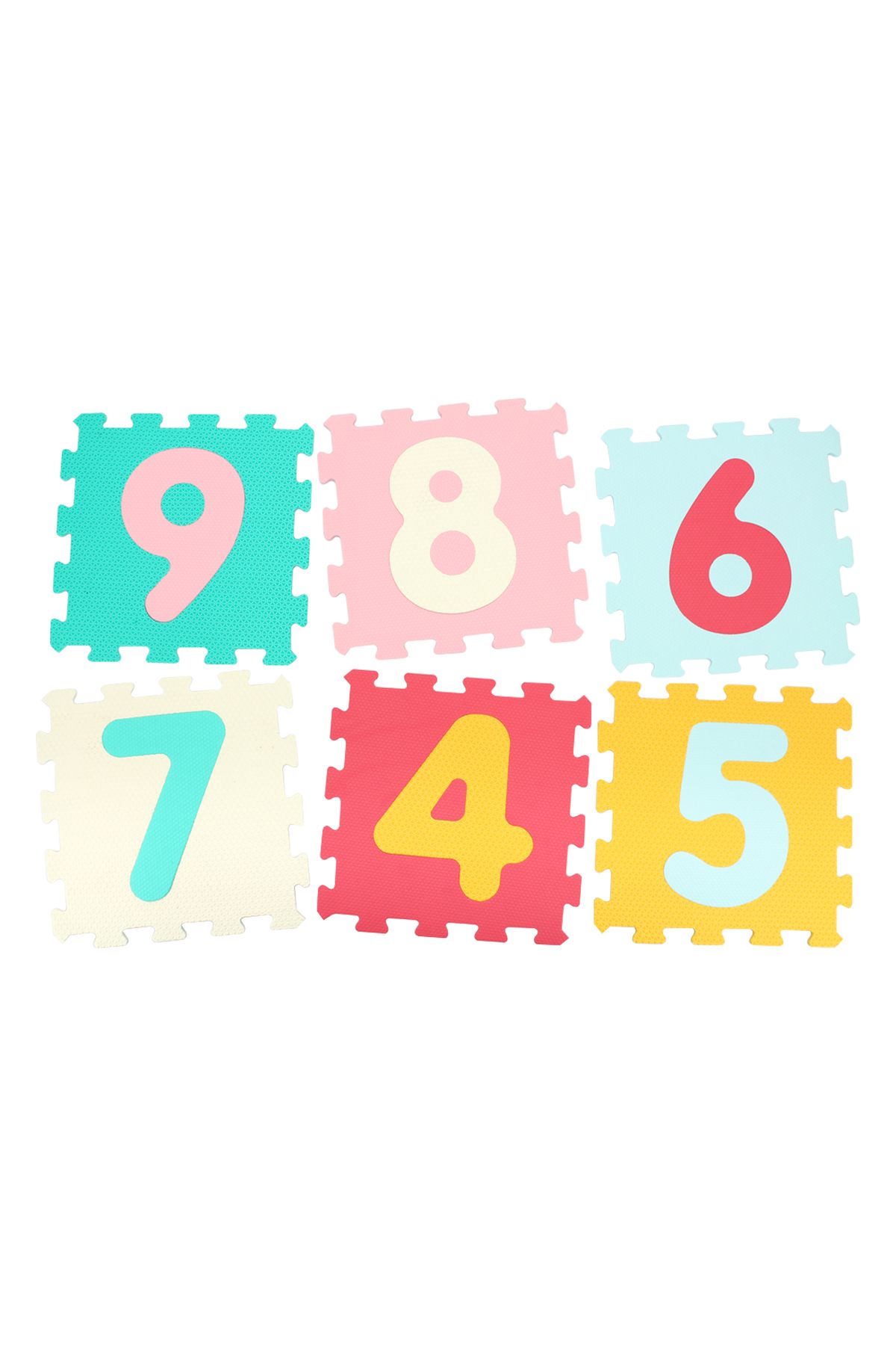 LUDIRO-Children's Puzzle Carpet with Numbers Mix 9 Pieces, EVA Foam Play Mat, Non-Slip 7